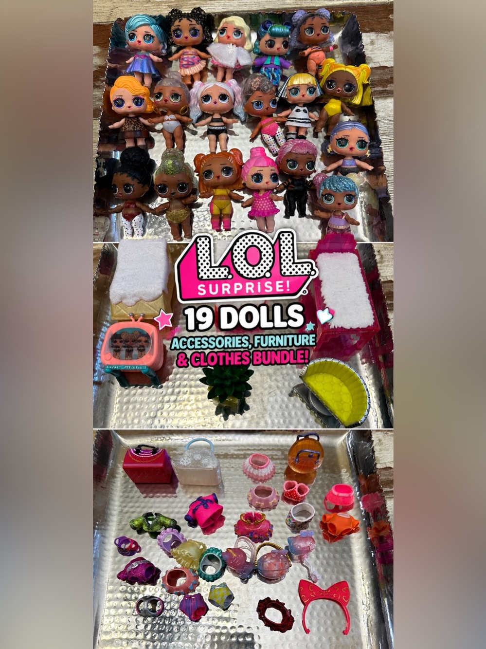 LOL surprise Doll lot 19 dolls+ accessories, Furniture